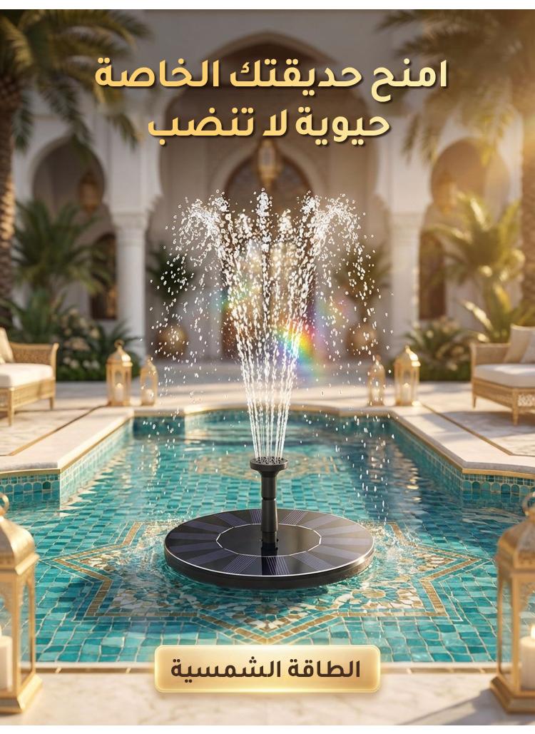 Solar Powered Floating Water Fountain for Garden and Pool - Image 1