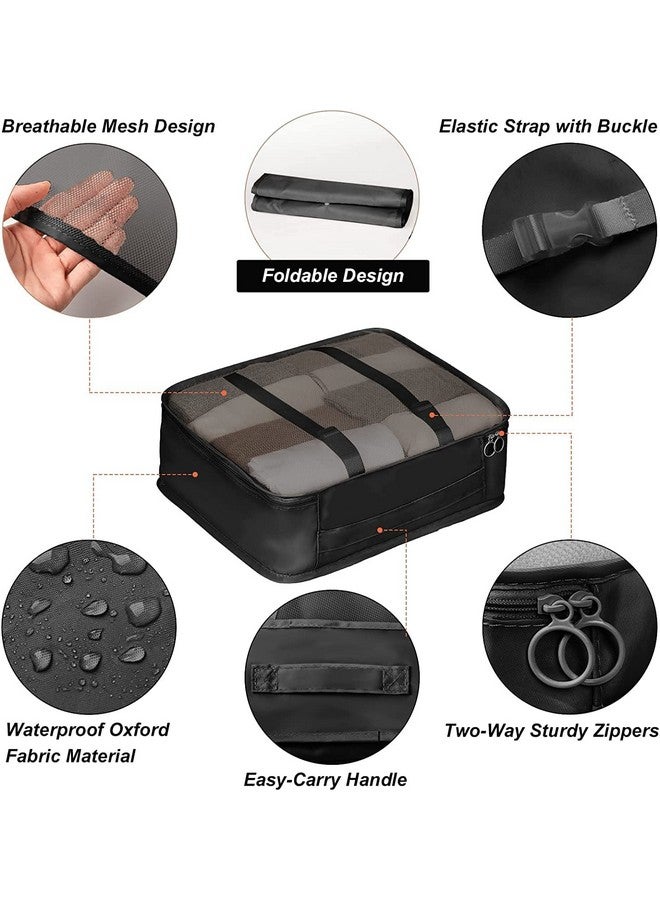 KEYKIN 7pcs Set Travel Organizer Packing Cubes Lightweight Travel Luggage Organizers with Laundry Bag or Toiletry Bag Laundry Organiser 7 PCS, Polyester - Image 5