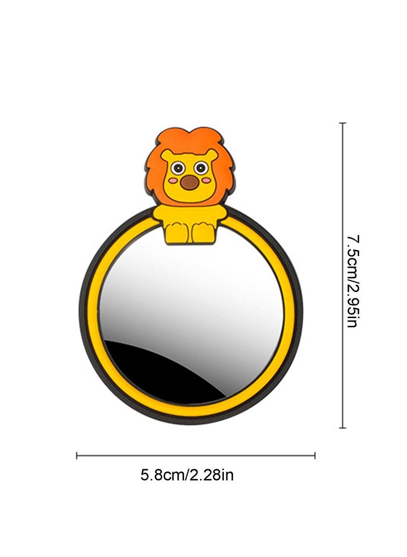 SYOSI - Blind Spot Mirror Cartoon Shape Round HD Glass Convex 360° Wide Angle Side Rear View Mirror with Abs Housing Anti-collision Border Waterproof for Cars Trucks Rear Seat 2 Pack - Image 1
