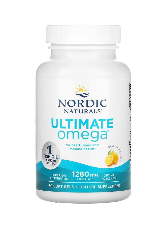 Nordic Naturals Ultimate Omega Lemon 1,280 mg, 60 Soft Gels 640 mg per Soft Gel - pzsku/Z948B3AB115BE40349C10Z/45/_/1709930345/5c6f5398-c9e8-46ee-9869-dd2615ae1a2b