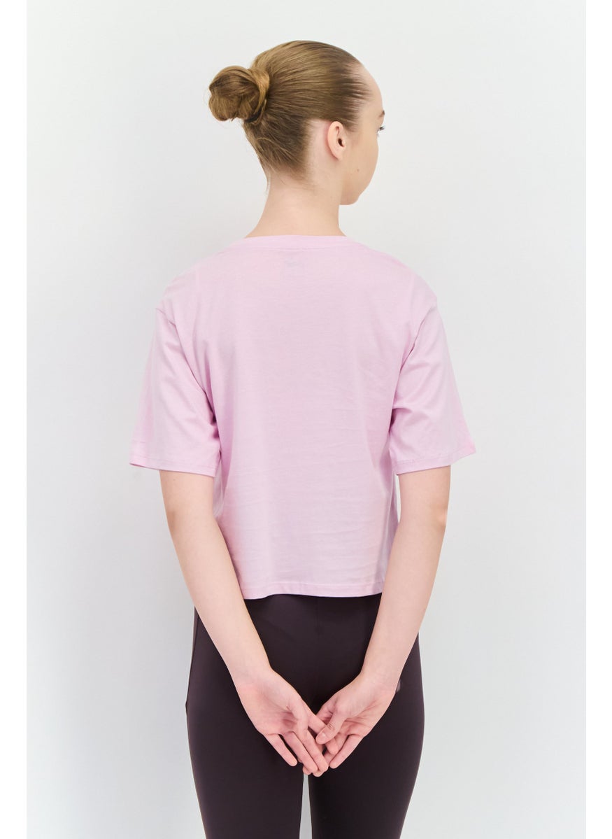 PUMA Women Sportswear Fit Short Sleeve Outdoor T Shirt, Light Purple  - Image 3