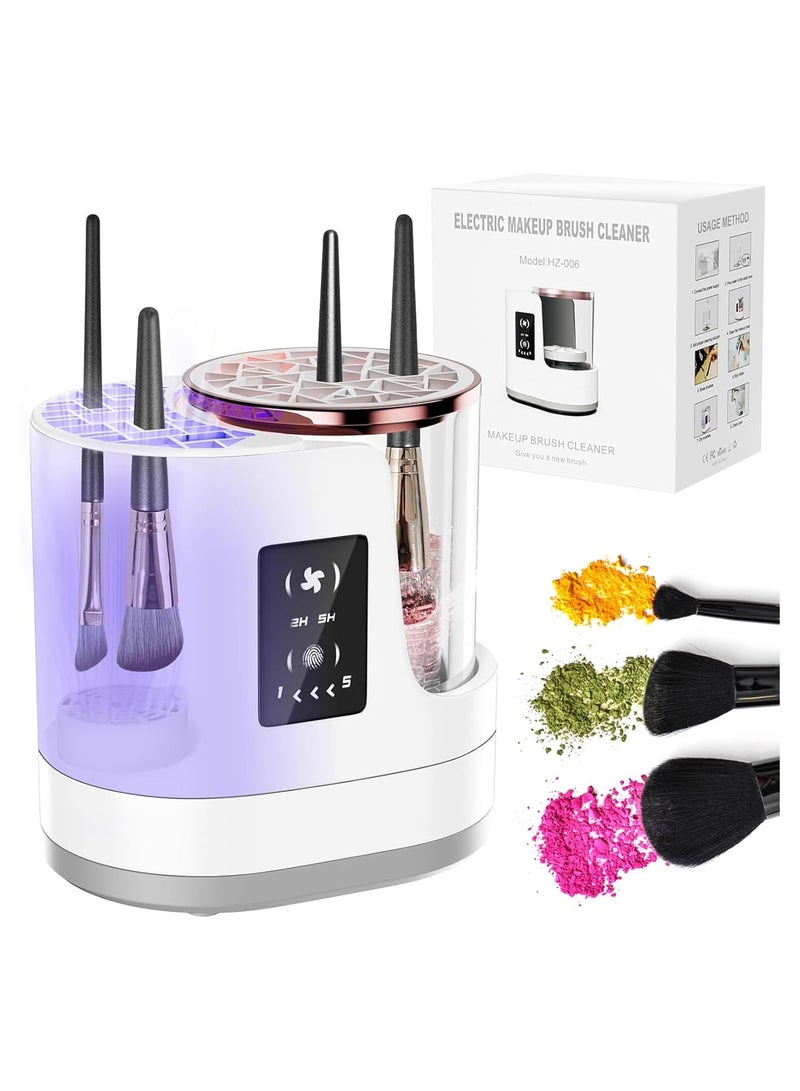 Electric Makeup Brush Cleaner Machine, 3 IN 1 Automatic Make up Brush Cleaner with Makeup Brush Dryer,Portable USB Deep Quick Cleaning Tools for All Size Makeup Brush Set,Blush Brush,Sponges - Image 1