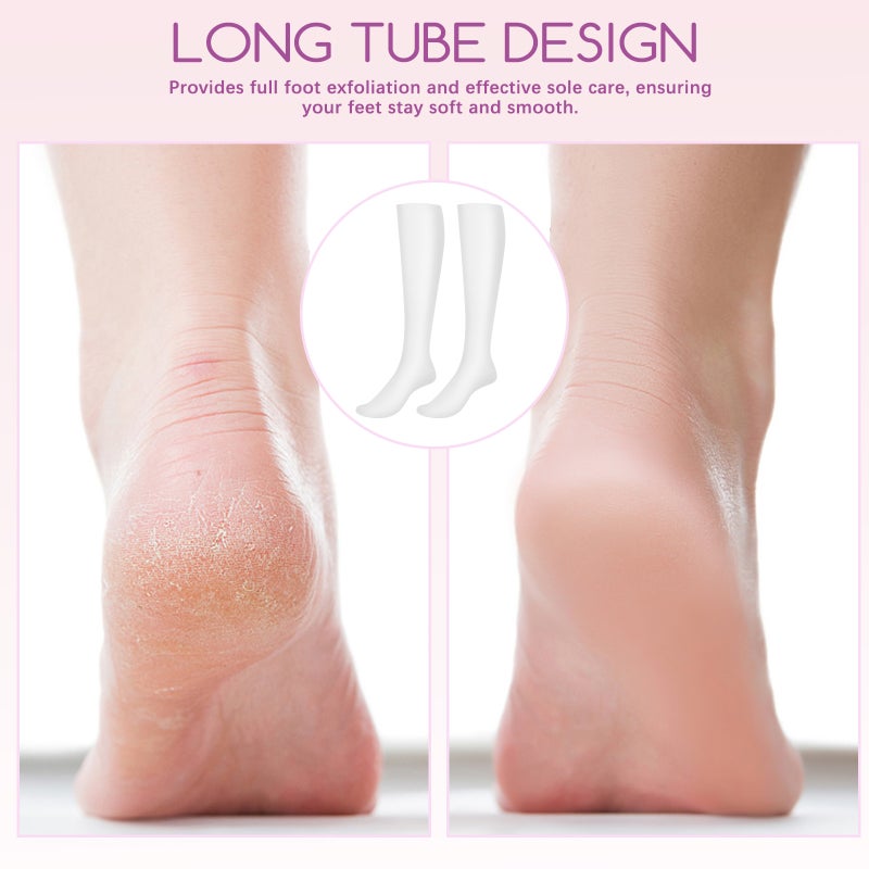 2pcs Moisturizing Socks Overnight Spa Sock Cosmetic Moisturizing Socks Knee High Sock For Men And Women Dry Cracked Feet - Image 5
