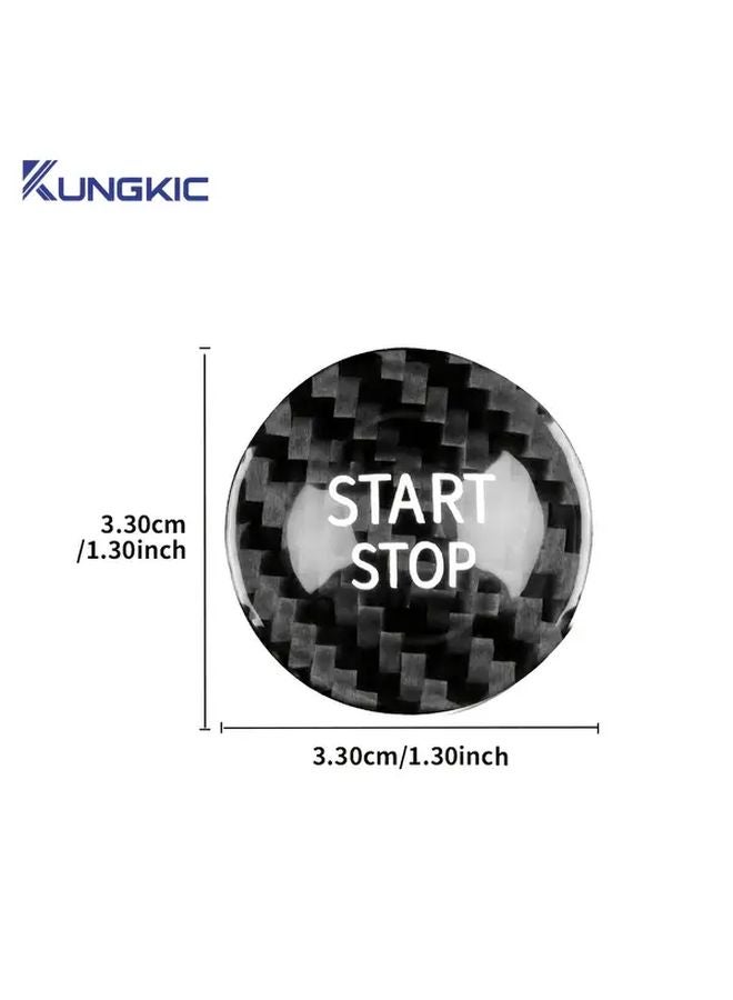 Red Carbon Fiber Engine Start Stop Button Cover For Renault Models - Image 2