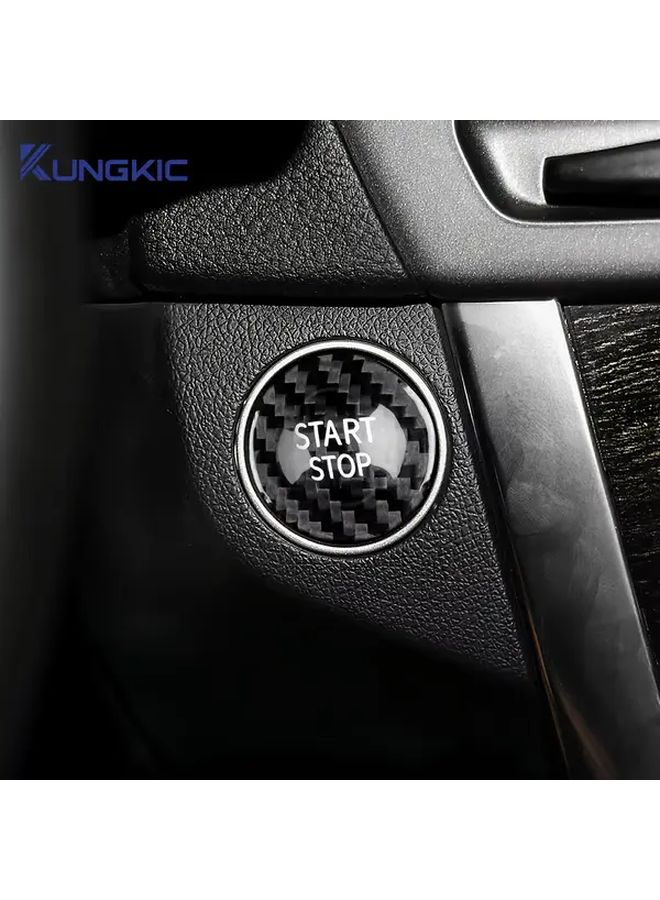 Red Carbon Fiber Engine Start Stop Button Cover For Renault Models - Image 5