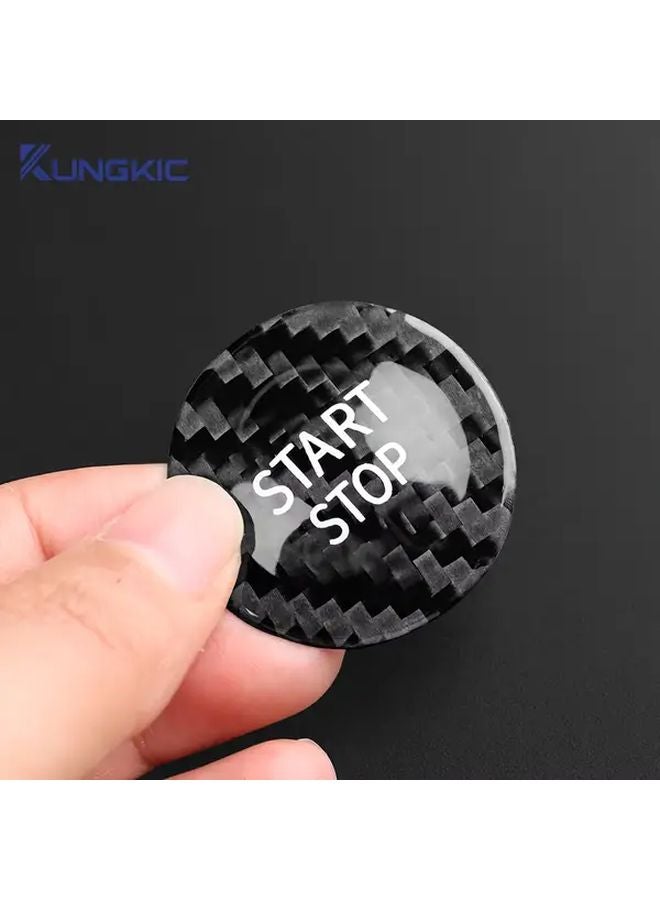 Red Carbon Fiber Engine Start Stop Button Cover For Renault Models - Image 4