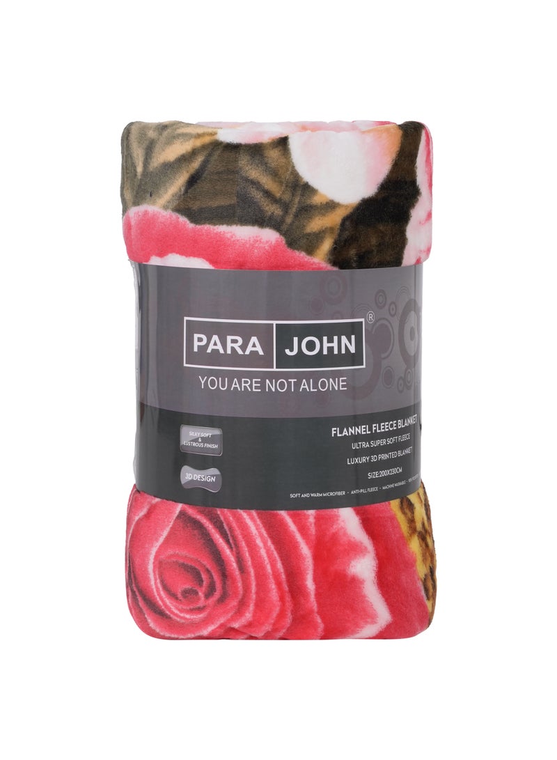 PARAJOHN Para John Double Flannel Fleece Blanket 200x230 cm Polyester Blanket - Image 2