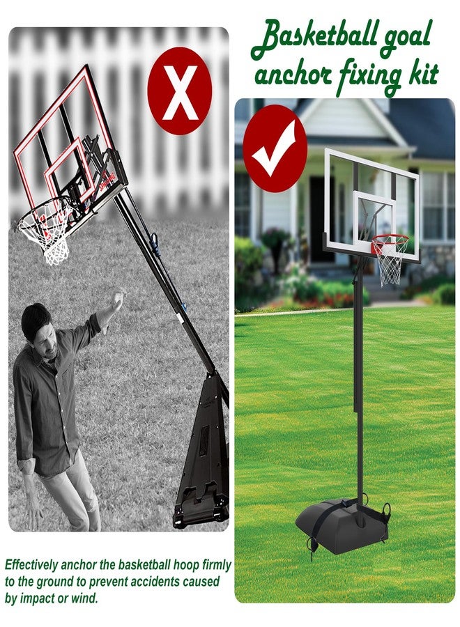 Wenfan Basketball Goal Anchor Tie Down Kit High Wind Basketball Hoop Anchor for Secure Durable Court Setup Heavy Duty Trampoline Anchor Kit with Adjustable Strap for Mounting Trampoline Swing Tent - Image 4