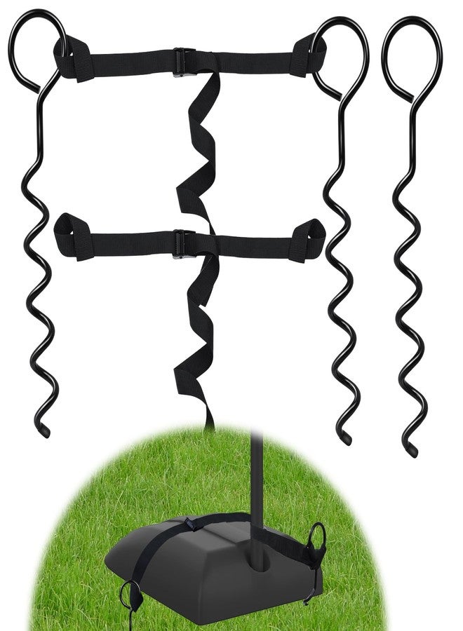 Wenfan Basketball Goal Anchor Tie Down Kit High Wind Basketball Hoop Anchor for Secure Durable Court Setup Heavy Duty Trampoline Anchor Kit with Adjustable Strap for Mounting Trampoline Swing Tent - Image 1