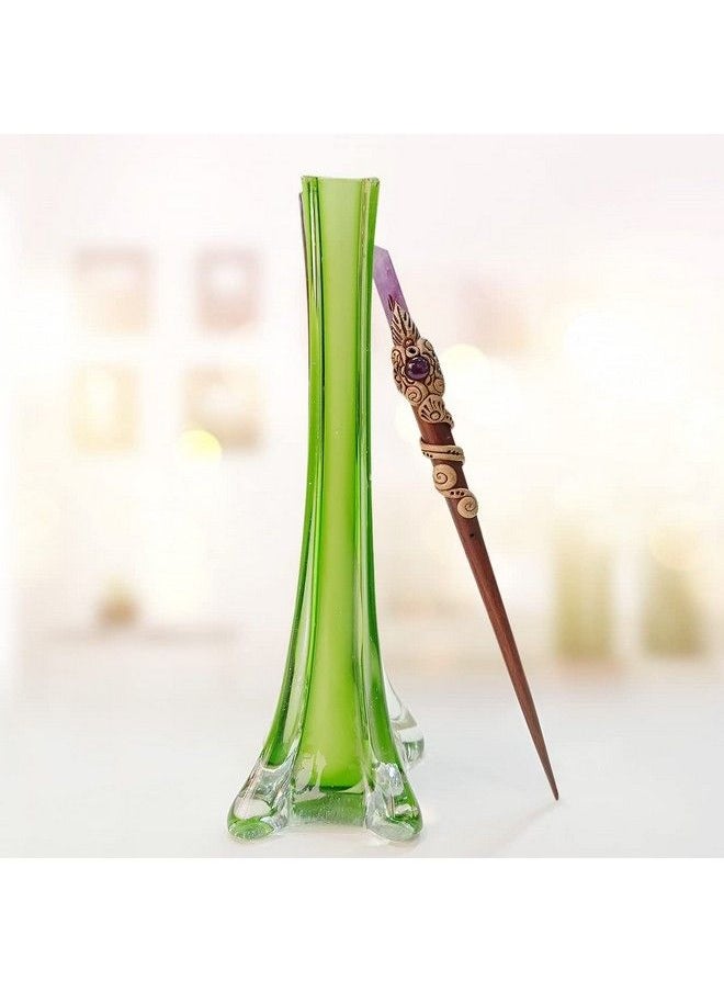 Shubhanjali Wooden And Amethyst Crystal Hair Stick Wooden Juda Pins For Women And Girls Purple Medium  - Image 4