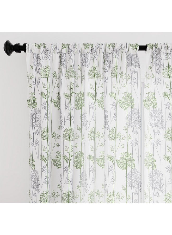 Encasa XO Window Curtain 7 Ft Set Of 2, Polyester Printed With Rod Pocket, Tie Back, Light-Filtering, Semi Sheer/Transparent Curtains- Kitchen, Bedroom, Living Room (140X213 Cm, Branches Green) - pzsku/Z948B69B4D9C725C377D3Z/45/_/1738306000/f8e8d91d-11f1-4cfa-8591-2c4ad89396dc