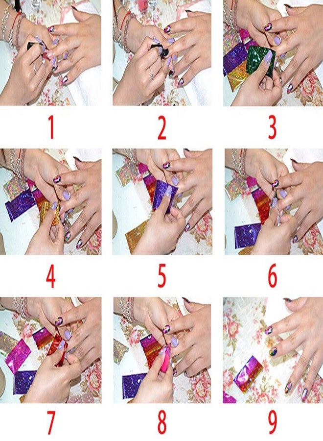 NESA 10 Sheets Nail Foil Transfer Sticker Retro Lace Series DIY Holographic Nail Decoration Nail Foil Wraps Decal for Fingernails Women, 20x4 cm per Sheet, Pack of 10 (Model 4) - Image 3