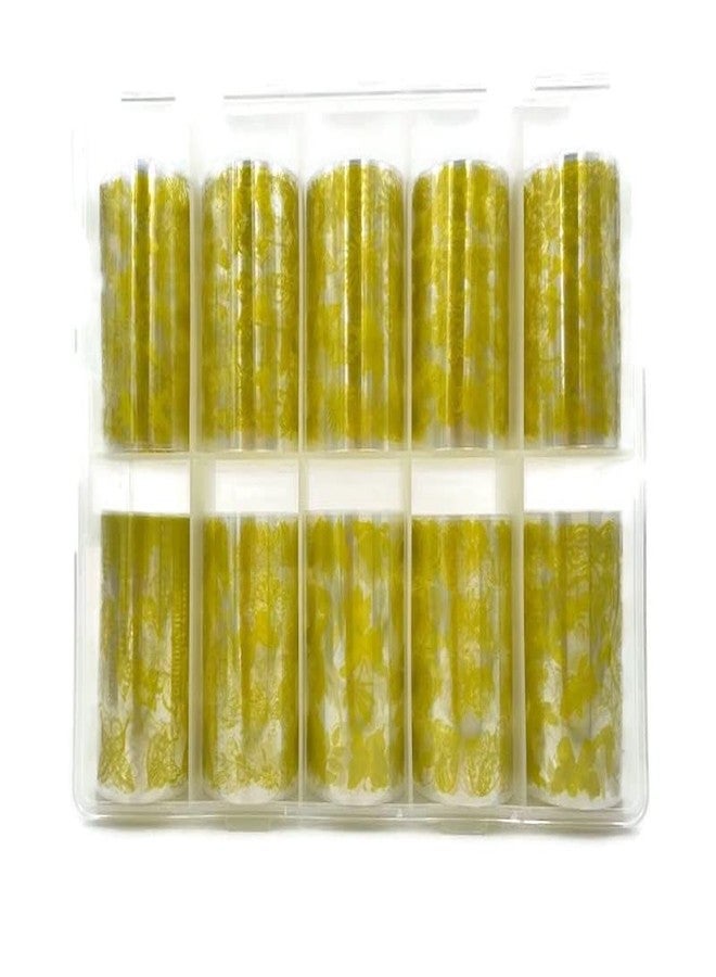 NESA 10 Sheets Nail Foil Transfer Sticker Retro Lace Series DIY Holographic Nail Decoration Nail Foil Wraps Decal for Fingernails Women, 20x4 cm per Sheet, Pack of 10 (Model 4) - Image 1