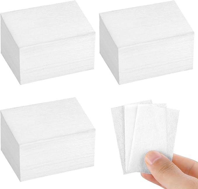 Rinpoche Lint Free Gel Nail Polish Removers Cotton Pads Cleaning Wipes Makeup Facial Soft Professional Nail Cotton Pads for Girls and Womens White Pack Of 450 - Image 1
