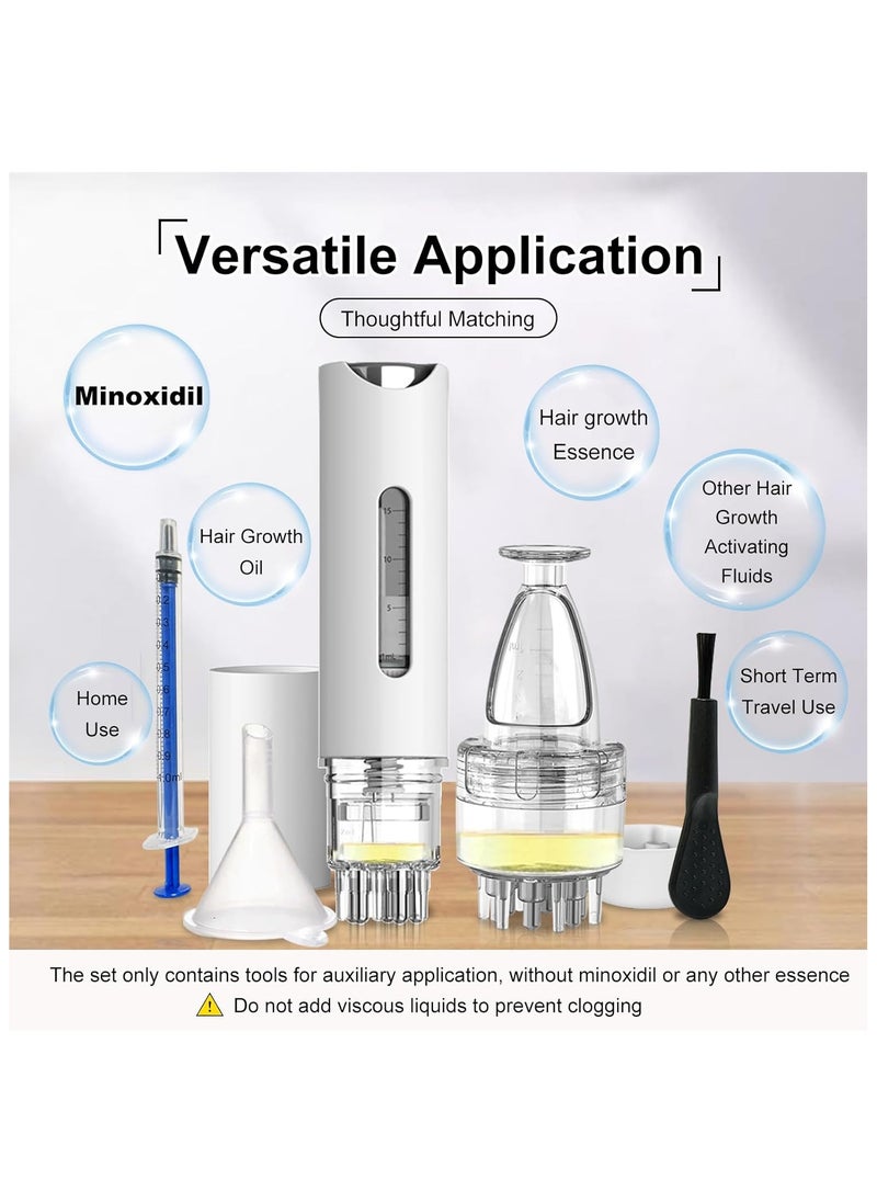 Hihonor - Hair Oil Applicator, Scalp Applicator Comb, Ball Root Comb Applicator Bottle, Applicator Comb,2Pcs Scalp Applicator Comb Set,Minoxidil Serum Liquid Massager To Promote Hair Growth,Roller Ball Scalp Massage Comb（Whtie） - Image 1