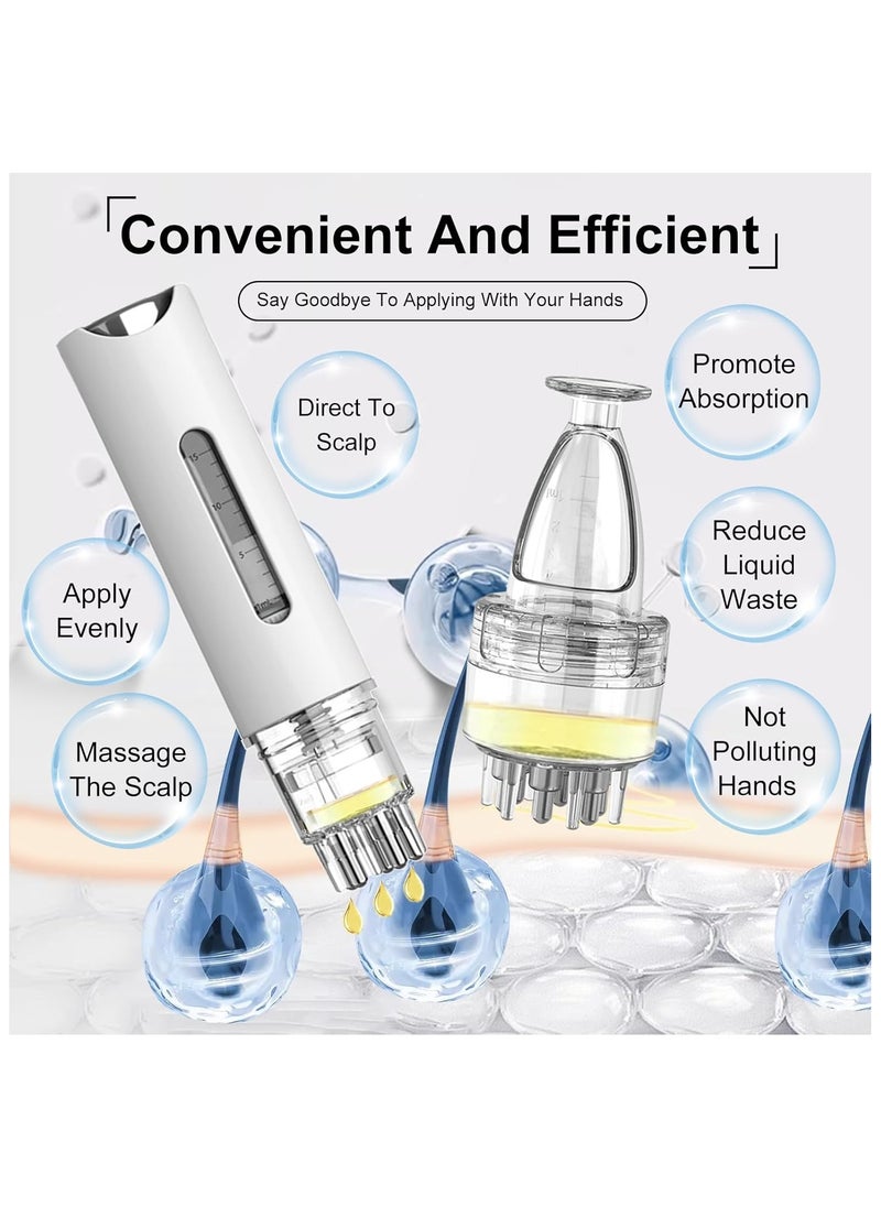 Hihonor - Hair Oil Applicator, Scalp Applicator Comb, Ball Root Comb Applicator Bottle, Applicator Comb,2Pcs Scalp Applicator Comb Set,Minoxidil Serum Liquid Massager To Promote Hair Growth,Roller Ball Scalp Massage Comb（Whtie） - Image 1