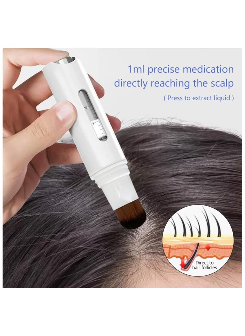 Hihonor - Hair Oil Applicator, Scalp Applicator Comb, Ball Root Comb Applicator Bottle, Applicator Comb,2Pcs Scalp Applicator Comb Set,Minoxidil Serum Liquid Massager To Promote Hair Growth,Roller Ball Scalp Massage Comb（Whtie） - Image 1