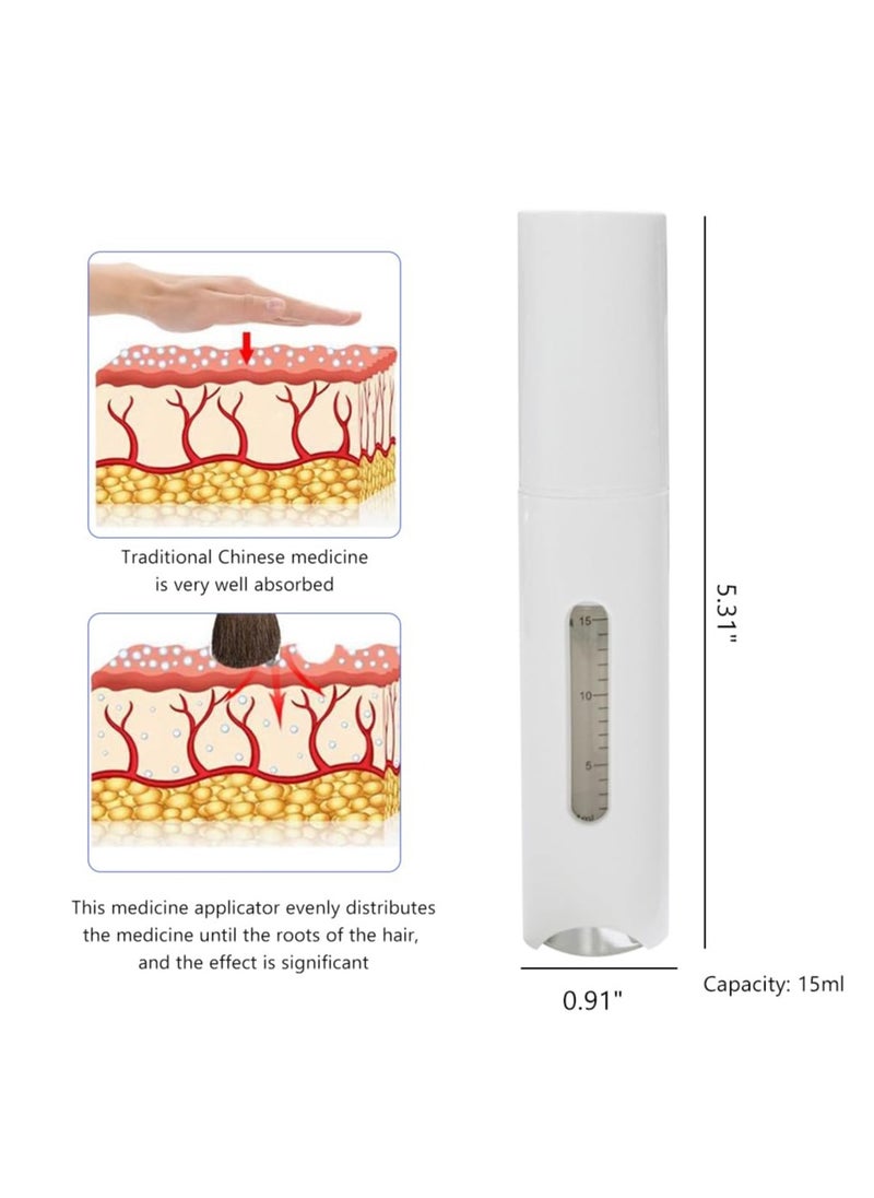 Hihonor - Hair Oil Applicator, Scalp Applicator Comb, Ball Root Comb Applicator Bottle, Applicator Comb,2Pcs Scalp Applicator Comb Set,Minoxidil Serum Liquid Massager To Promote Hair Growth,Roller Ball Scalp Massage Comb（Whtie） - Image 1