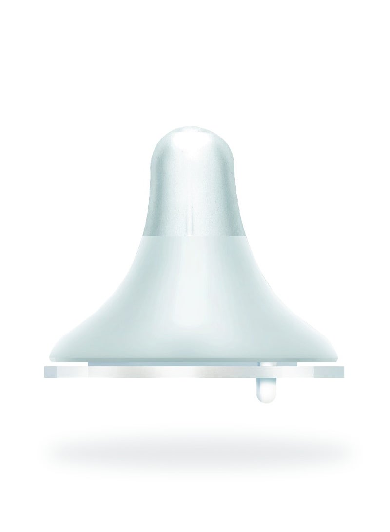 Nurtur-Wide Neck Silicone 3 Flow Rate Teats-M-Clear BPA Free, Anti-choking, Wide Diameter, Super Soft - Image 1