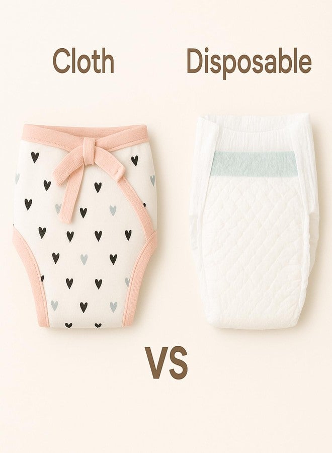 Adhigams Newborn Cotton Nappy for baby | Reusable & Washable Multicolor Cloth Langot Diaper Pants | Soft & Breathable Cotton Underwear for infants, Boys & Girls (0-6Months, 6, count) - Image 4