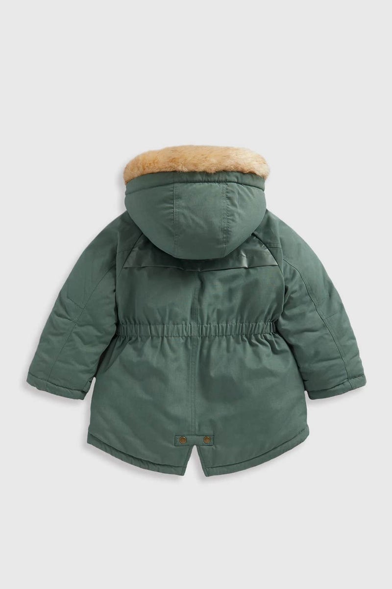 mothercare Khaki Parka Coat - Image 2