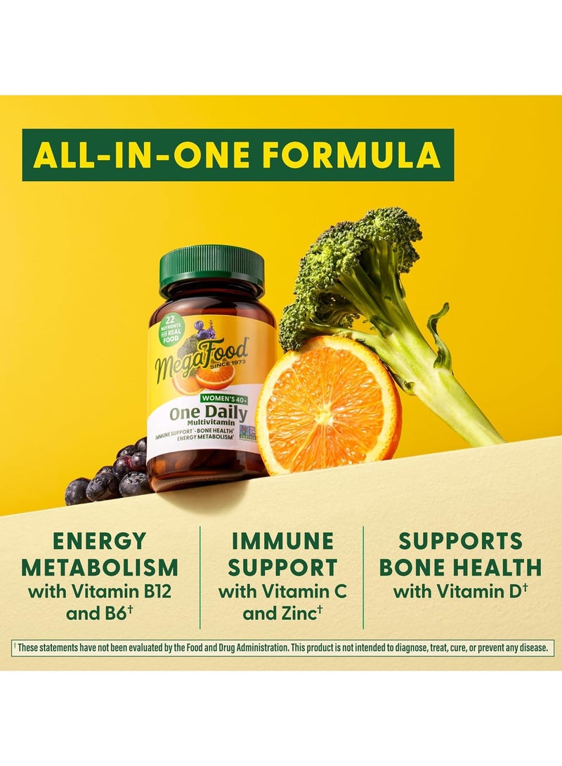 MegaFood Women's 40+ One Daily Multivitamin - Immune Support, Bone Health, Energy Metabolism, 30 Tablets (30 servings) - Image 4