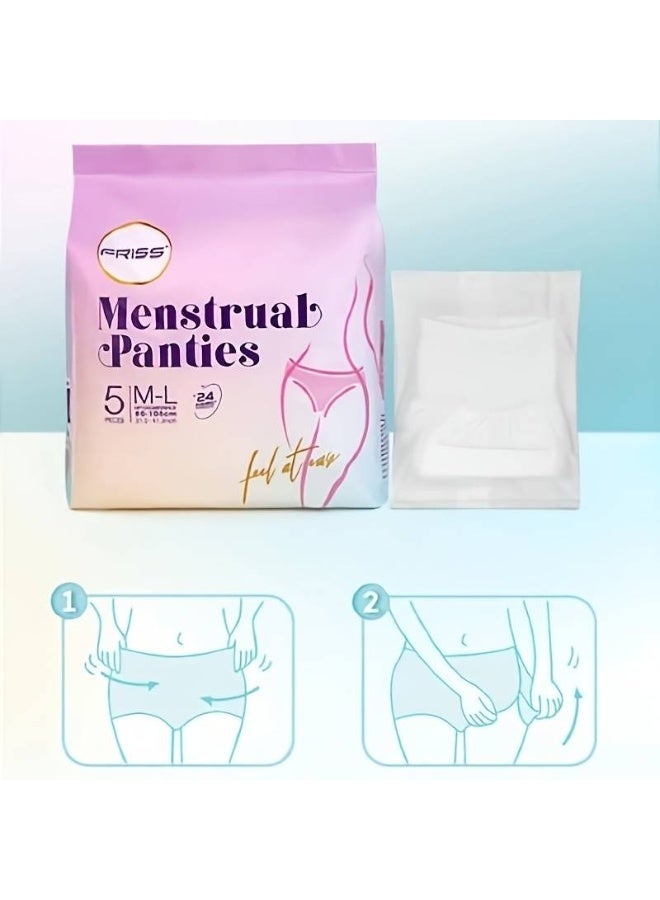 FRISS 10-Pack Medium to Large Overnight Period Panties – High-Absorbency Leakproof Underwear for Heavy Flow – Soft, Breathable, Menstrual Briefs - Image 4