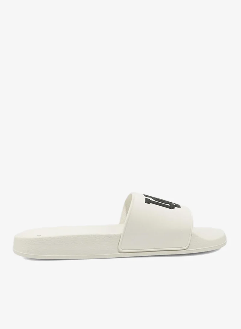 Men's White Signature Slides – Effortless Style Meets Ultimate Relaxation!