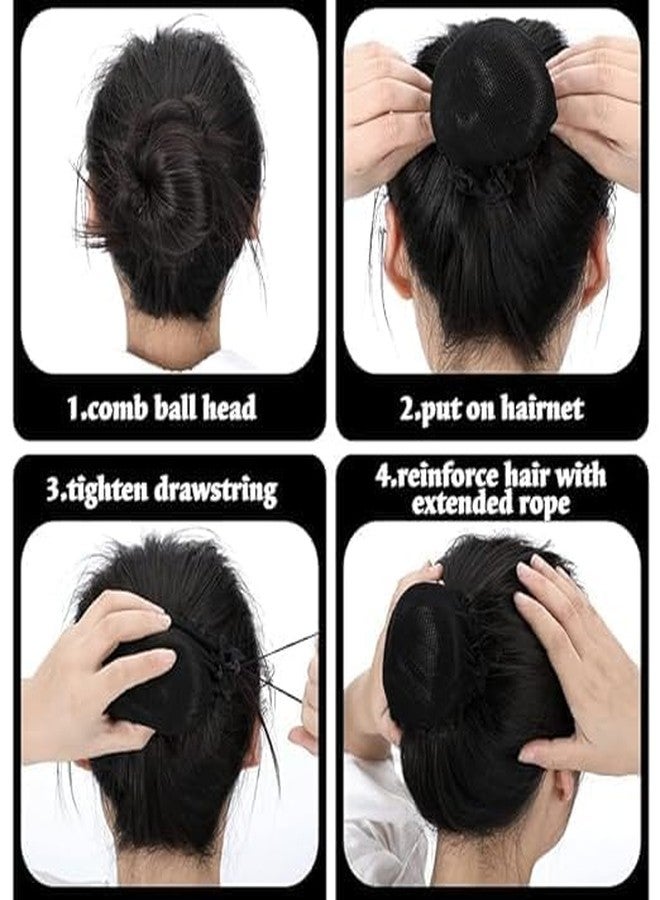 DazzleDiva 6 Pack Ballet Hair Nets for Bun - Invisible Elastic Mesh Bun Cover for Women & Girls - Durable Hairnets for Dance, Skating, Nurse & Professional Updos - Non-Slip Stretchy Snood (Black) (Pack Of 6) - Image 5