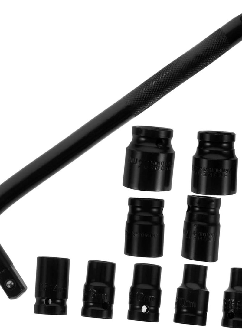 GGOOT 1set Electric Wrench Socket Extended Hexagonal Mechanics Tool Kit for Automotive Motorcycle Repair Efficient Fastening Loosening Tight Spaces Durable Hardware Tool for Stubborn - Image 1