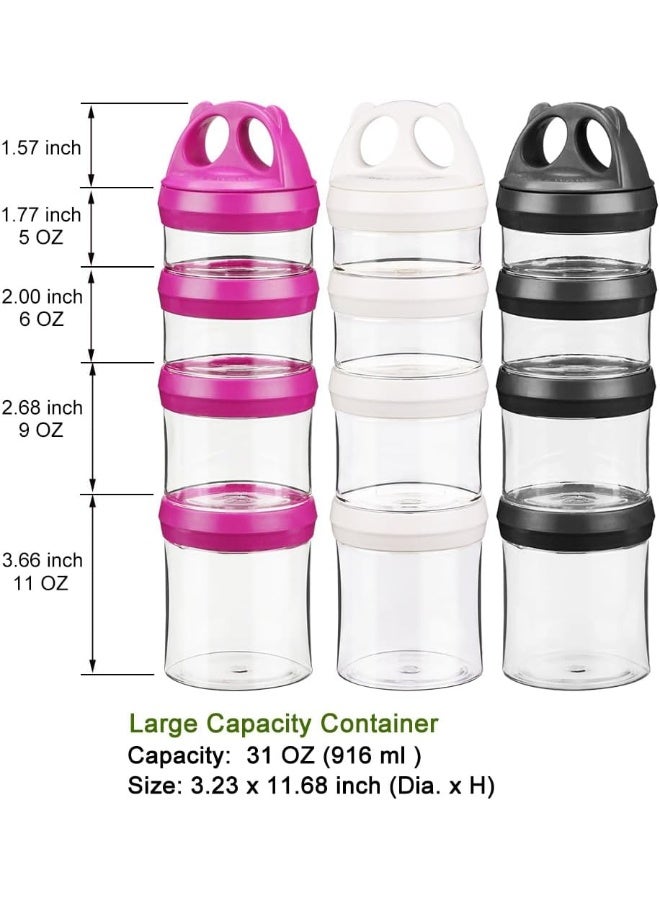 BeneLabel Snack Jars 4-Piece Twist Lock Stackable Containers - Image 3