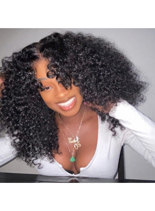 Asteria Curly Human Hair Wig 7x4 Ready To Wear Glueless Wigs Human Hair Pre Plucked Pre Cut Curly Lace Front Wigs Human Hair Wigs For Black Women 16 Inch - Image 1