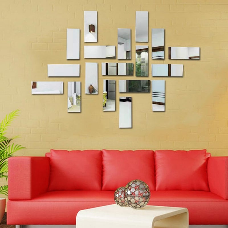 TPGP SSyang Removable Crystal Wall Stickers - Pack of 18 Acrylic Mirror Wall Decor - Image 4