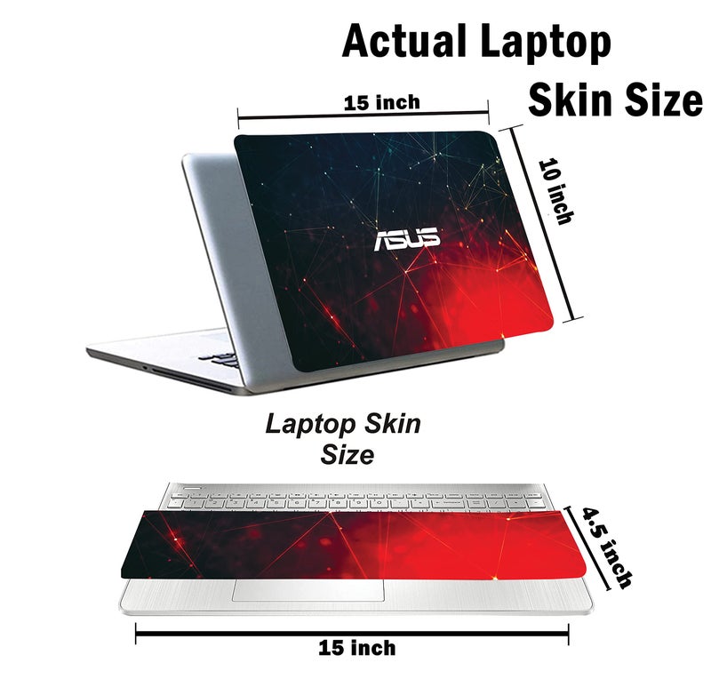Inkykart Pattern A1 Top+Wrist Pad Vinyl Laptop Skin/Sticker/Cover for 15 to 15.6 Inches Laptops Laminated-Removable-HD Quality Compatible for Asus.(15x10 Inches) - Image 3