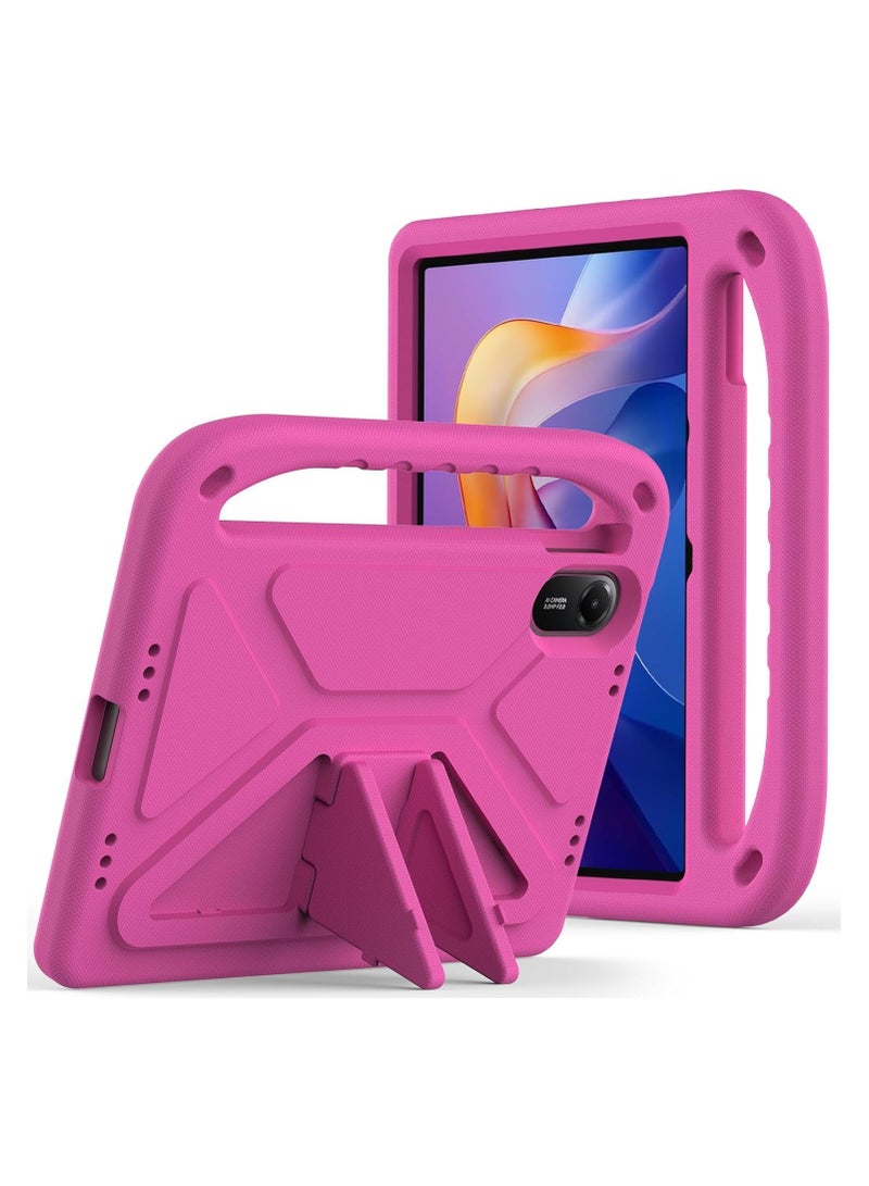 VKL Shocked Case Compatible with Xiaomi Redmi Pad 2 11 Inch 2025, Lightweight EVA Kids Friendly Shockproof Protective Case Cover with Handle and Invisible Bracket (Pink) - Image 1