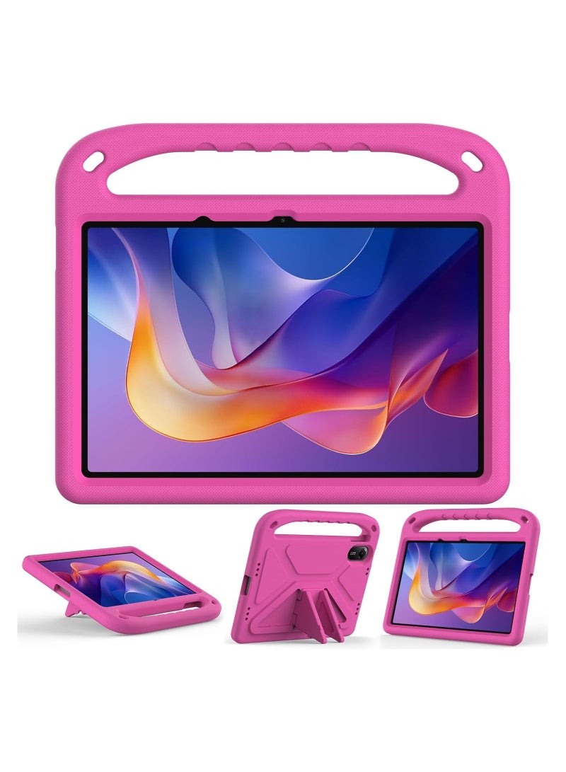 VKL Shocked Case Compatible with Xiaomi Redmi Pad 2 11 Inch 2025, Lightweight EVA Kids Friendly Shockproof Protective Case Cover with Handle and Invisible Bracket (Pink) - Image 2