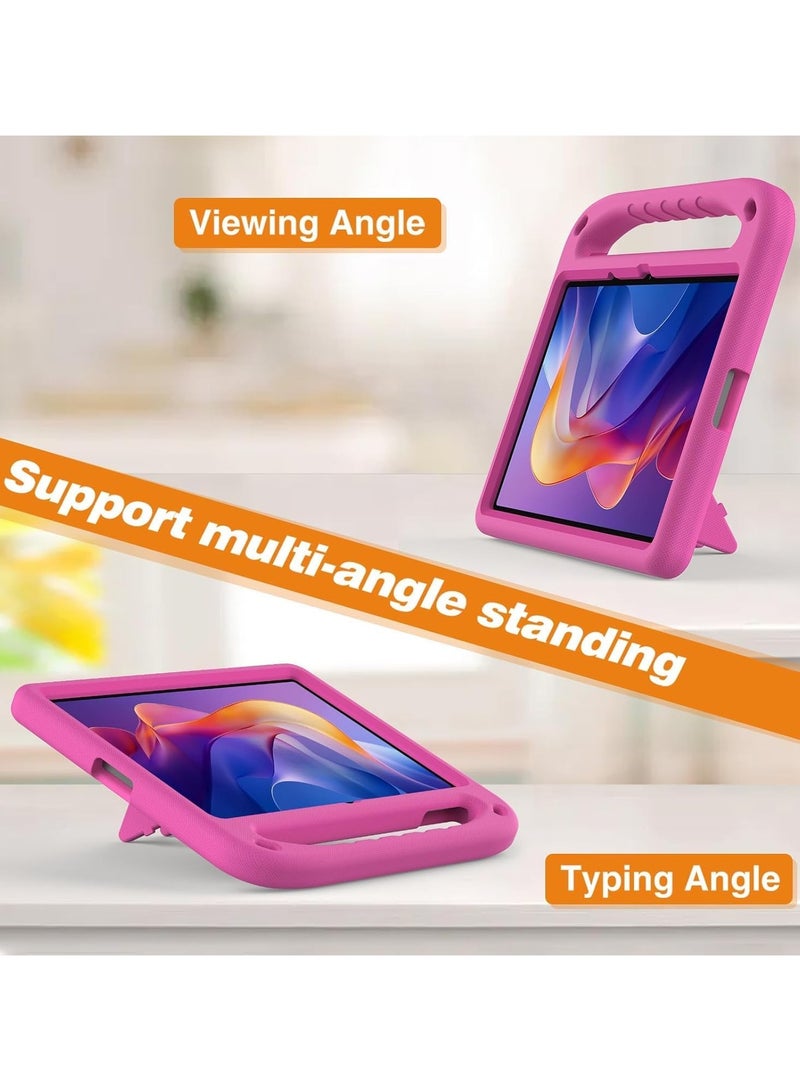 VKL Shocked Case Compatible with Xiaomi Redmi Pad 2 11 Inch 2025, Lightweight EVA Kids Friendly Shockproof Protective Case Cover with Handle and Invisible Bracket (Pink) - Image 3