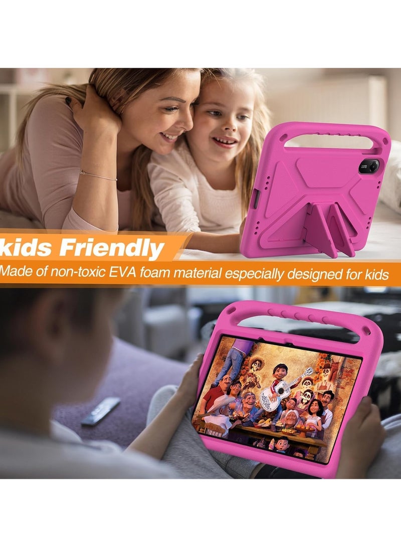 VKL Shocked Case Compatible with Xiaomi Redmi Pad 2 11 Inch 2025, Lightweight EVA Kids Friendly Shockproof Protective Case Cover with Handle and Invisible Bracket (Pink) - Image 4