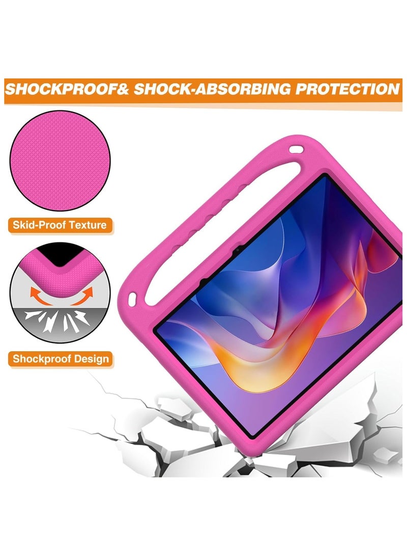 VKL Shocked Case Compatible with Xiaomi Redmi Pad 2 11 Inch 2025, Lightweight EVA Kids Friendly Shockproof Protective Case Cover with Handle and Invisible Bracket (Pink) - Image 5