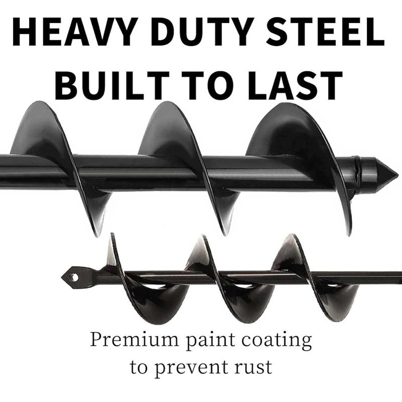 TCBWFY Garden Auger Drill Bit for Planting 1.6"x16.5"and 3.5"x16",Heavy Duty Bulb Planter Tool for Digging Holes,Compatible with 3/8" Hex Drive Drill - Image 4