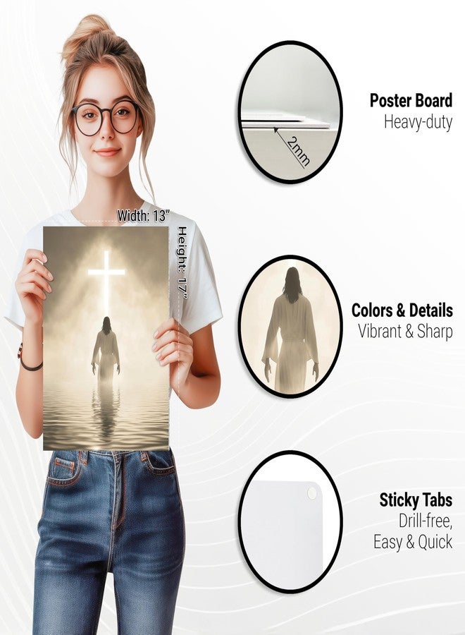 TracyArt Jesus Wall Art, Picture of Jesus - Christian Wall Art, Jesus Posters for Walls, Unframed 13" x 17" - Image 3