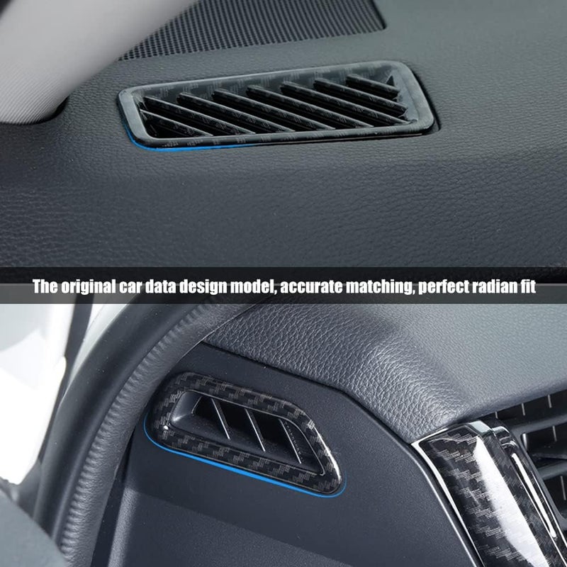 YOFAMO ABS Carbon Fiber Grain Air Vent Outlet Trim for Toyota RAV4 2019-2022 (4PCS) - Image 5