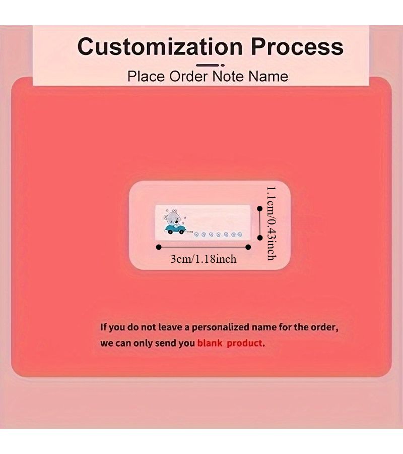 Personalized Customization Waterproof Transparent Cartoon Animal Pattern Name Stickers 198pcs Durable Tear Resistant Easy To Paste Remove No Residue For Water Bottles Daily Goods Home Office Back To School - Image 2
