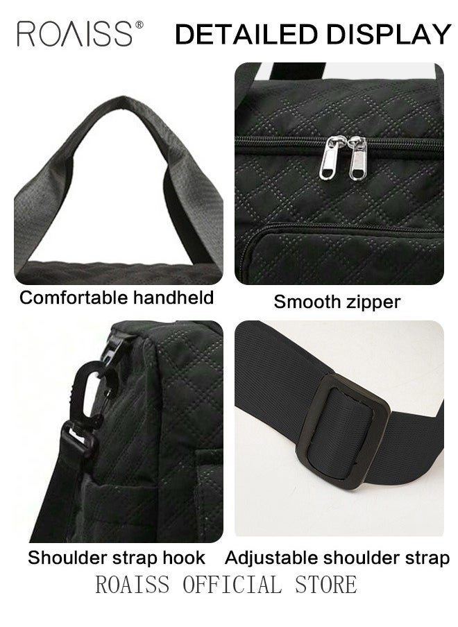 roaiss Large Capacity Duffle Bag and a Small Zipper Pouch Bag Combination Set Unisex Multi Functional Waterproof Shoulder Crossbody Bags Sets for Travel Business Trip or Gym Suitable for both Women and Men  - Image 3