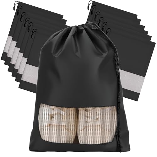 F8WARES 12PK Premium Nylon Shoe Bag for Travel & Storage Travel Organizer for Women & Men Travel Accessories Shoes Bag for Travel - Shoe Bags Pouches Travel Essential - Shoe Cover for Travelling - Image 1