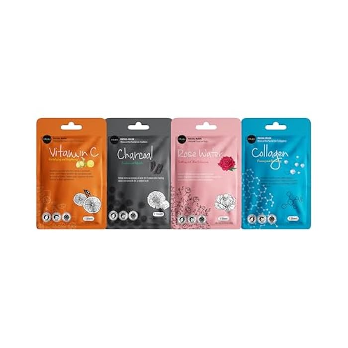 Celavi Cosmetics celavi Face Mask Set Korean Beauty Essence Facial Paper Sheet Mask Korea Skin Care Moisturizing 12 New flavors K-Beauty Skincare 12 masks in a pack Made in Korea - Image 4