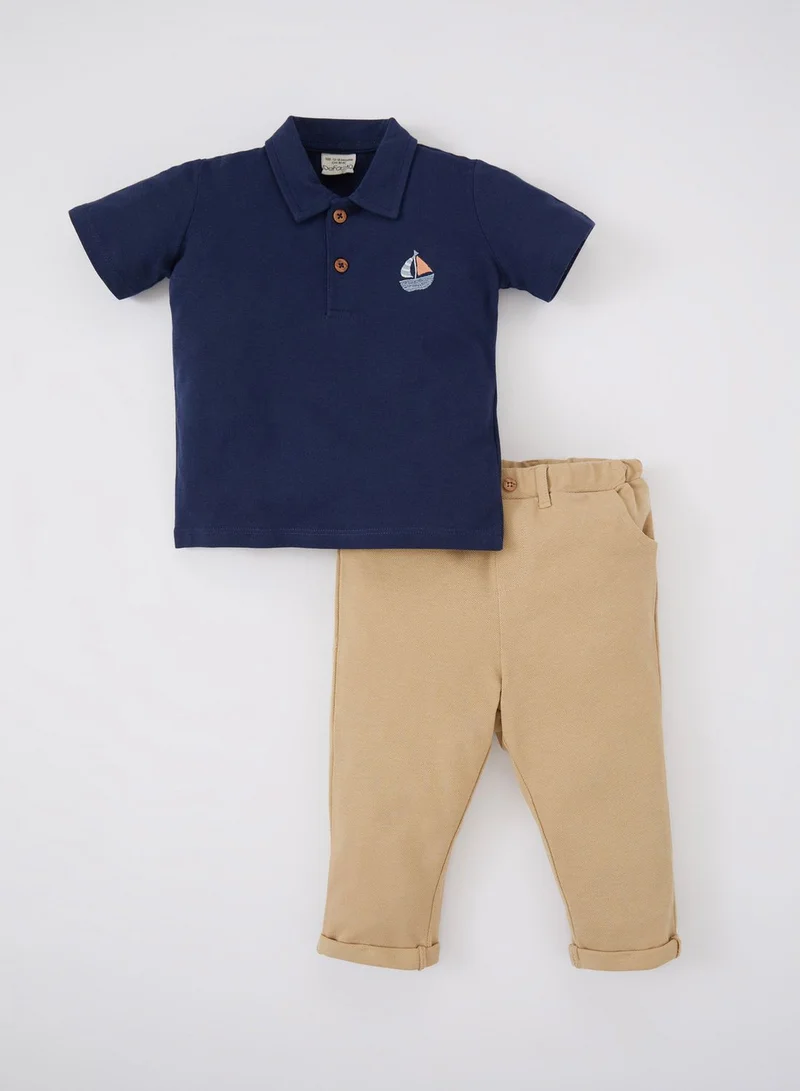 DeFacto Kids Monogram Polo And Pants
