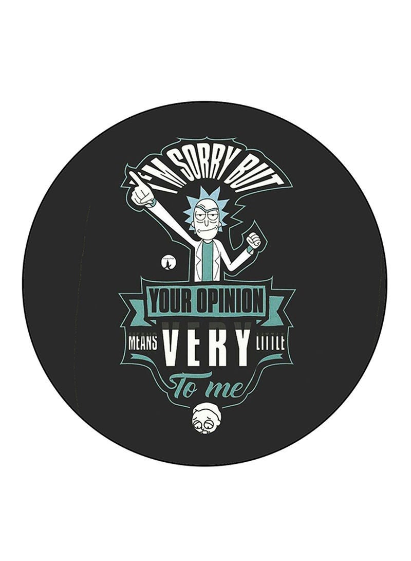 Rick And Morty Printed Mouse Pad  Round  Multicolour