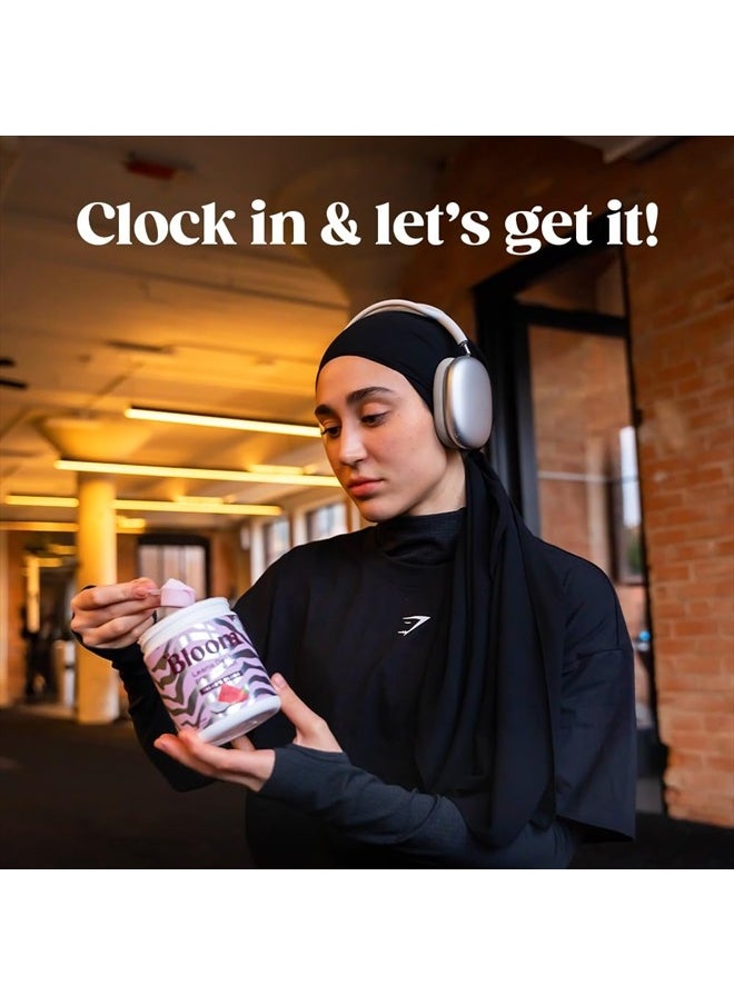 Bloom Nutrition - Pre Workout Powder for Women by Leana Deeb - Preworkout Focus Blend with Amino Acids, Beta Alanine, Ginseng, L-Tyrosine & Natural Caffeine - Sugar Free & Keto Drink Mix (Tiger's Blood) - Image 1