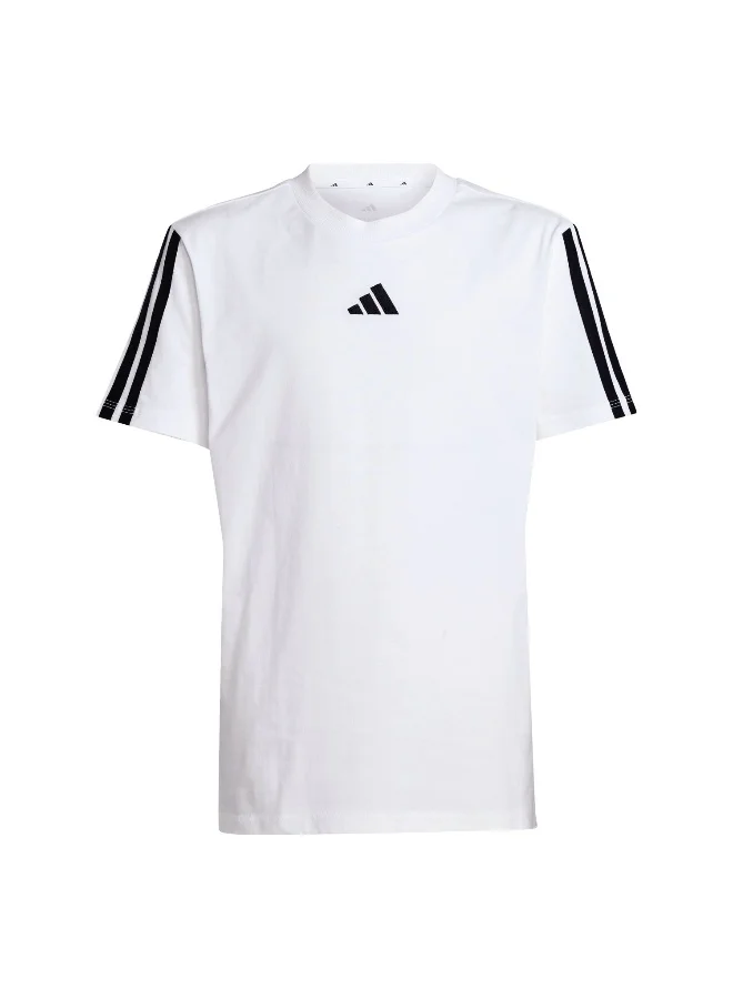 اديداس Adidas J 3S Tee 160 White Training T-Shirts For Junior 7-8Y